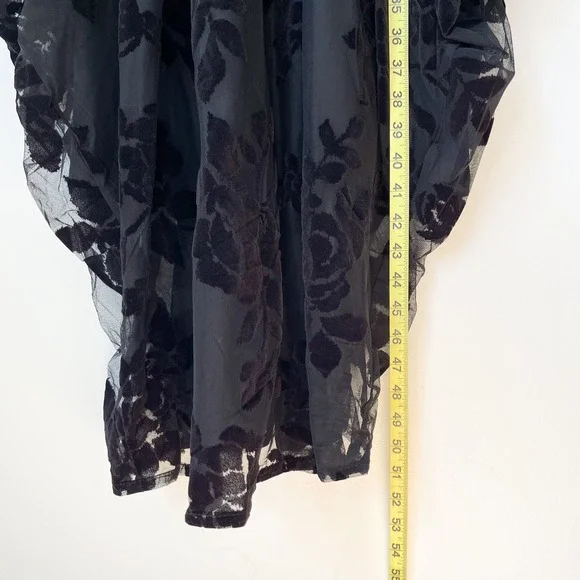 NEW Alembika After Dark Black Velvet Burnout Midi Dress Womens 8-10 - Picture 9 of 12
